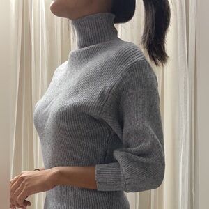 Grey Turtleneck Sweater